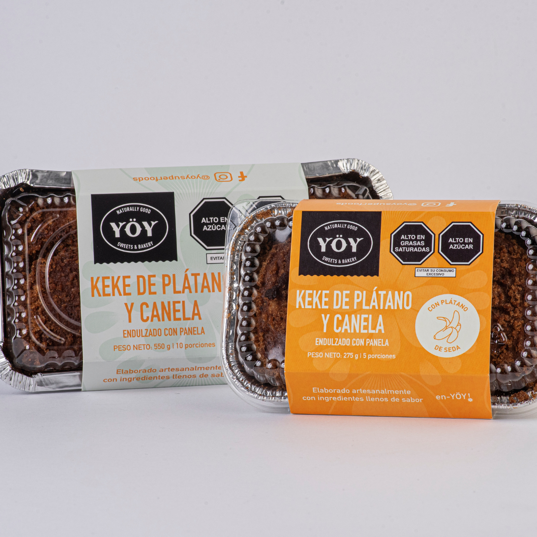 Keke Plátano y Canela YÖY - 550 g y 275 g - Pág Web 2