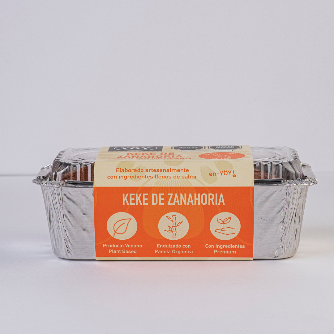Keke de Zanahoria Vegano Libre de Lácteos 550 g